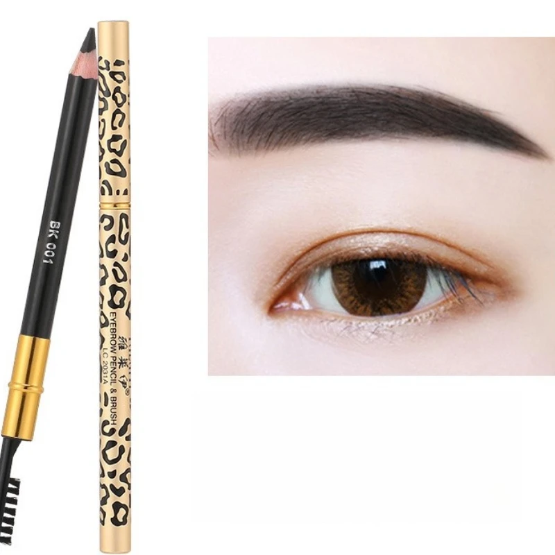 Lasting Color Double Head Eyebrow Pencil with Brush Waterproof Brow Tattoo Tint Liner Pen Waterproof Eyebrow Enhancers Cosmetics