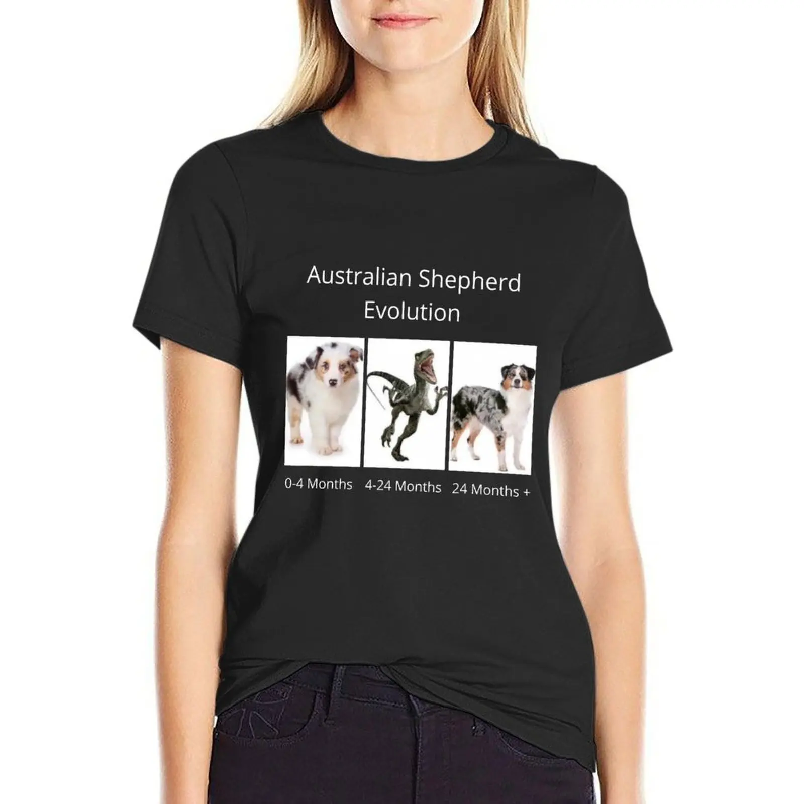 Australian Shepherd Evolution T-Shirt Aesthetic clothing cute clothes anime clothes animal prinfor cute t-shirts for Women