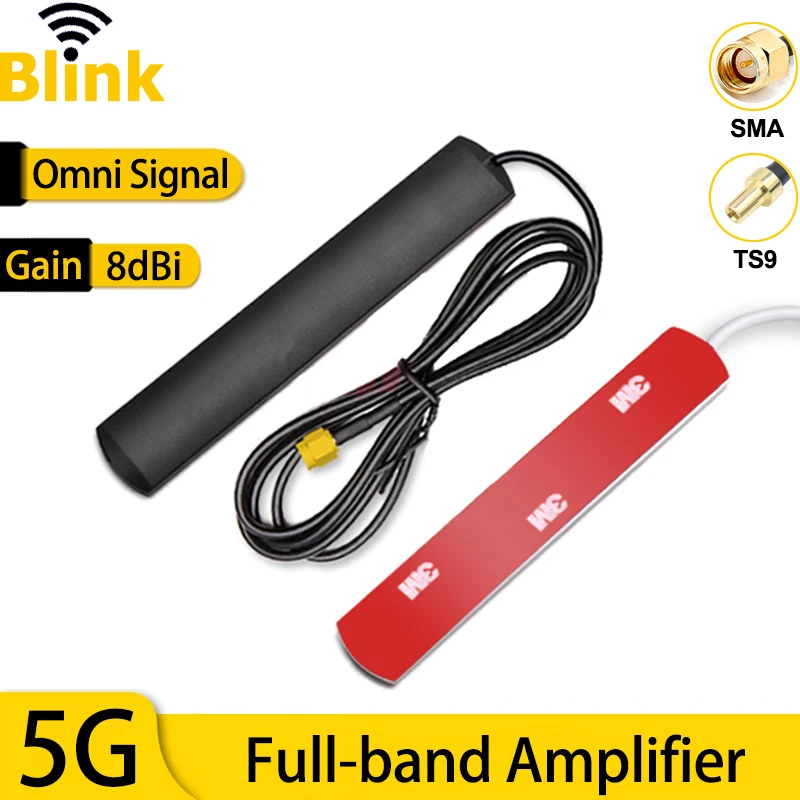 5G Full-band Omni Antenna 8dbi Amplifier 4G 3G 2G GSM Network Signal Booster Outdoor DTU WiFi Router Modem Antenna Receiver TS9