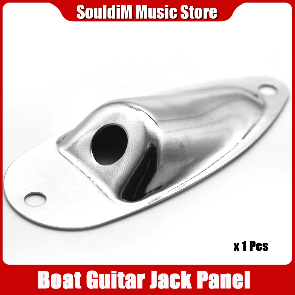 1pcs Boat Guitar Jack Plate Guitarra Pickup Output Input Jack Socket Plate for ST Style Electric Guitars Accessories