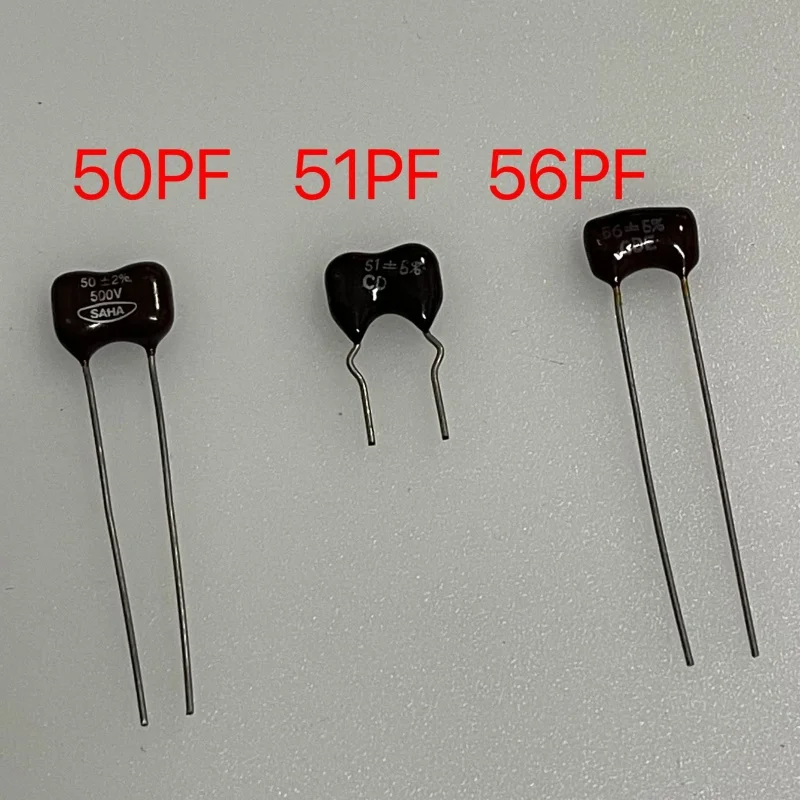 5 قطعة حمى الفضة الميكا مكثف 50PF 51PF 56PF 500V عالية الدقة