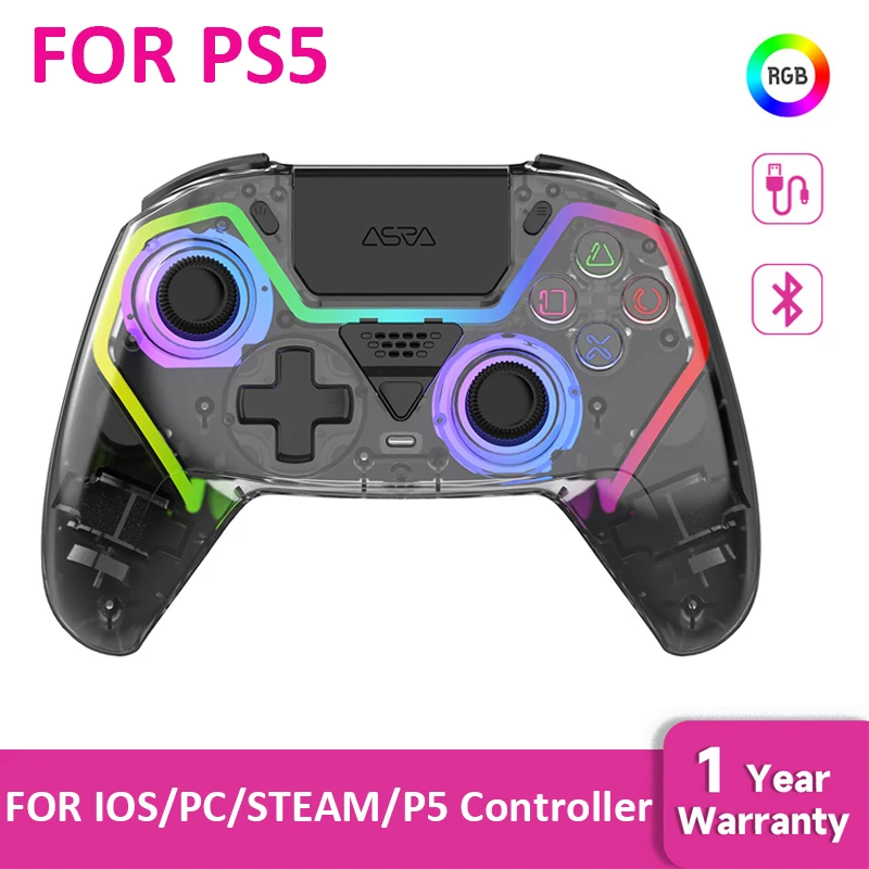 gamepad-bluetooth-per-controller-wireless-playstation-5-con-programmazione-vibrante-rgb-turbo-dual-sense-per-pc-ios-android-steam