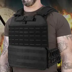 Outdoor Vest Adjustable Breathable Decompression Sleeveless Shockproof Elastic Waist Vest for Outdoor Hunting