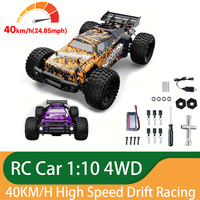 RC Car 1:10 4WD RC Car 40KM/H High Speed Drift Racing 2.4G monster truck Remote Control Off-Road LED Toys For For Kid Gift  ﻿