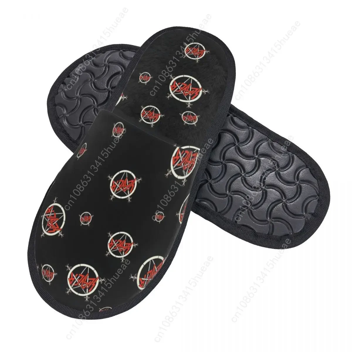 Heavy Metal Rock Slayers House Slippers Women Comfy Memory Foam Slip On Spa Slipper Shoes