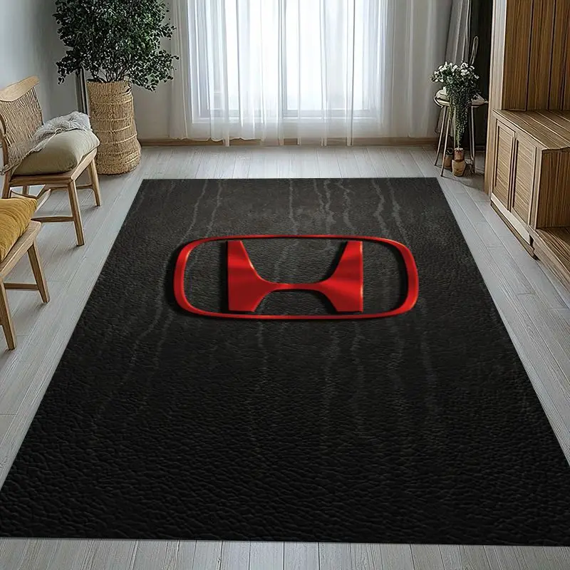 Retro H-HONDA HRC Racing Biker Garage Moto Soft Non-Slip Large Area Rug for Living Room,Bedroom Carpet Mat for Sofa,Home Decor