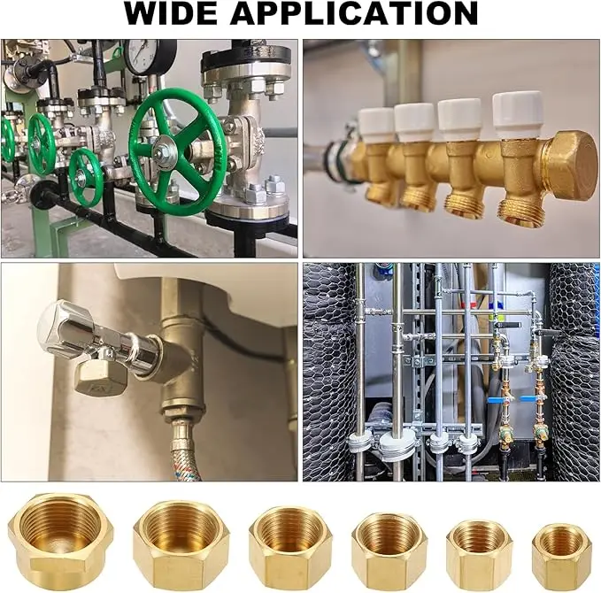 Water Tube End Cover Plumbing Fitting 1/2'' 3/4'' 1 Inch Female/maleThread Pipe Cap Plug Copper