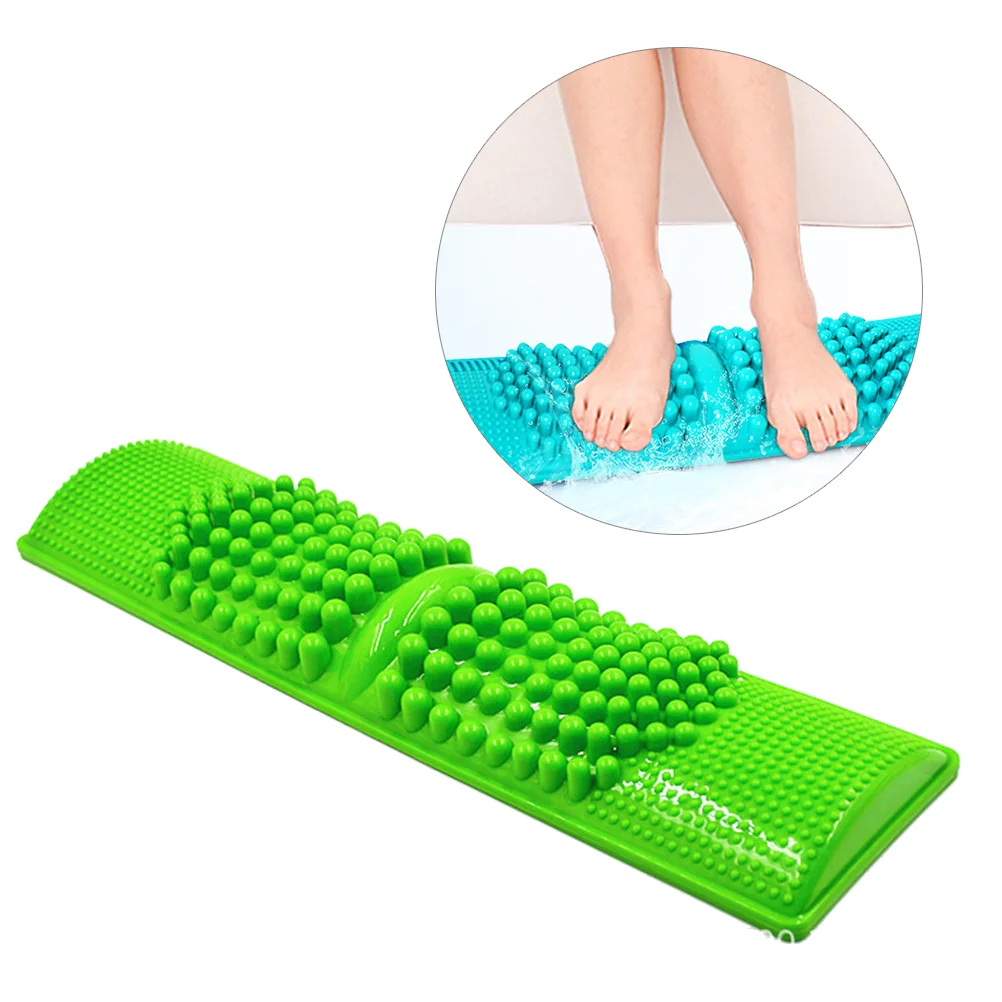 1 st Voetmassage Mat Voet Massager Plastic Kiezel Teen Drukplaat Massage Pad (Groene Kleur) voetmassage pad