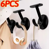 6/1PCS Wall Clothes Towel Hooks Self-Adhesive Keys Bag Cap Hanging Holder Multi-Purpose Storage Rack Kitchen Bathroom Home Hook