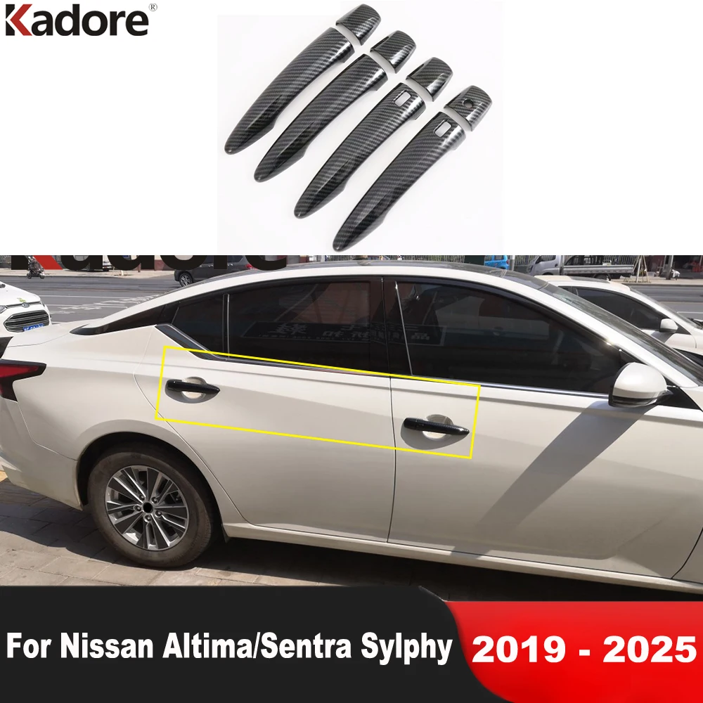 

Накладка на боковую дверную ручку для Nissan Altima 2019-2024 2025/Sentra Sylphy 2020-2023 2024 2025 автомобильные аксессуары из углеродного волокна
