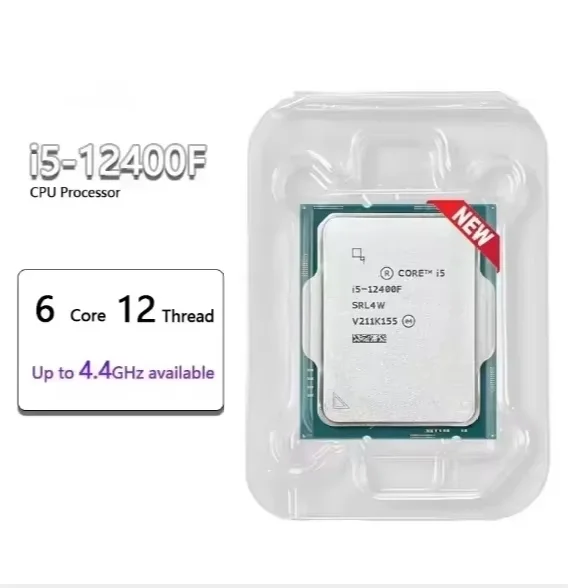 Core I5 12400F CPU Computer Processor 2.5 GHz 6-Core 12-Thread CPU Processor Support Motherboard H610\B660