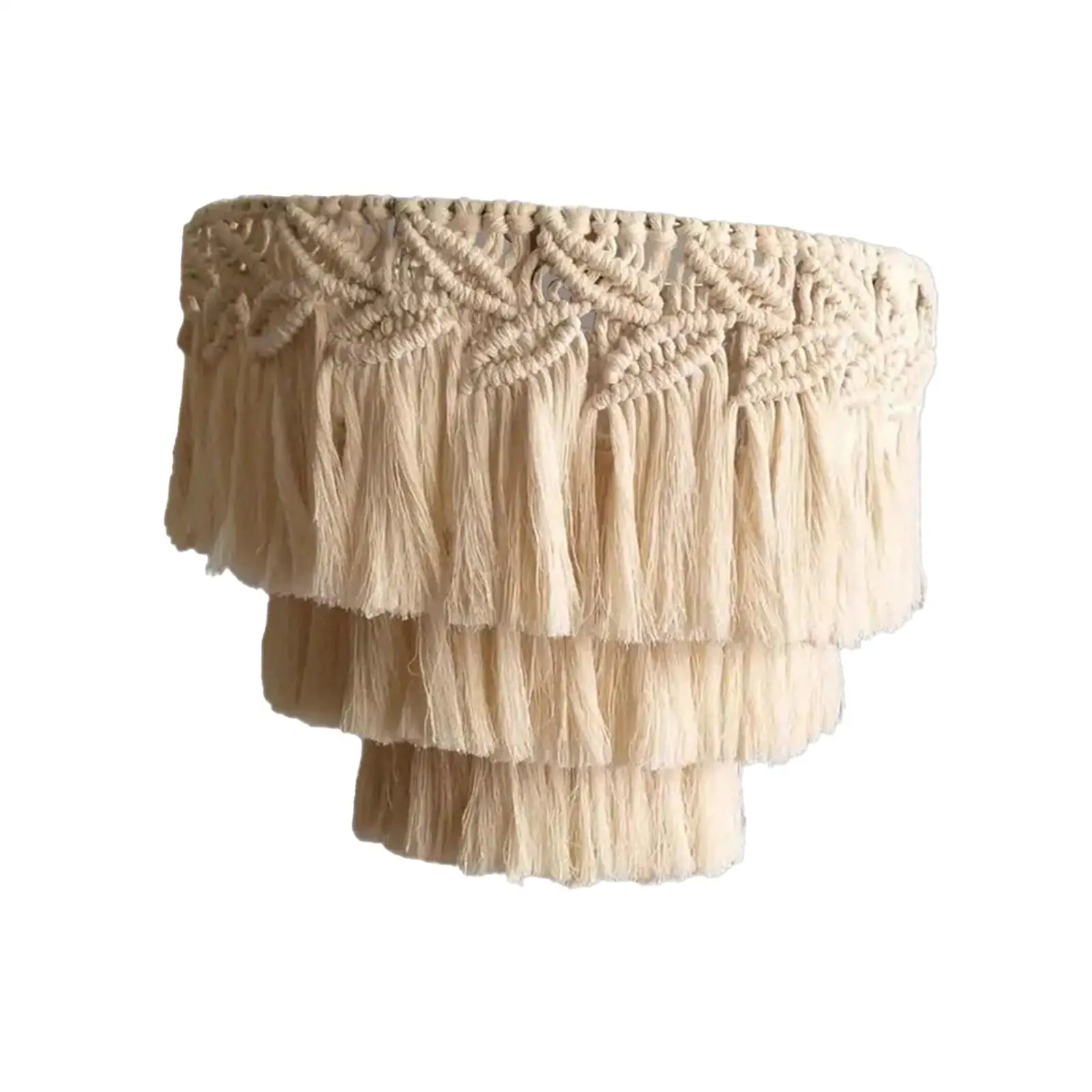 Macrame Lamp Shade Lampshade Hanging Light Cover Pendant Light Shade for Living Room , 30cmx35cm