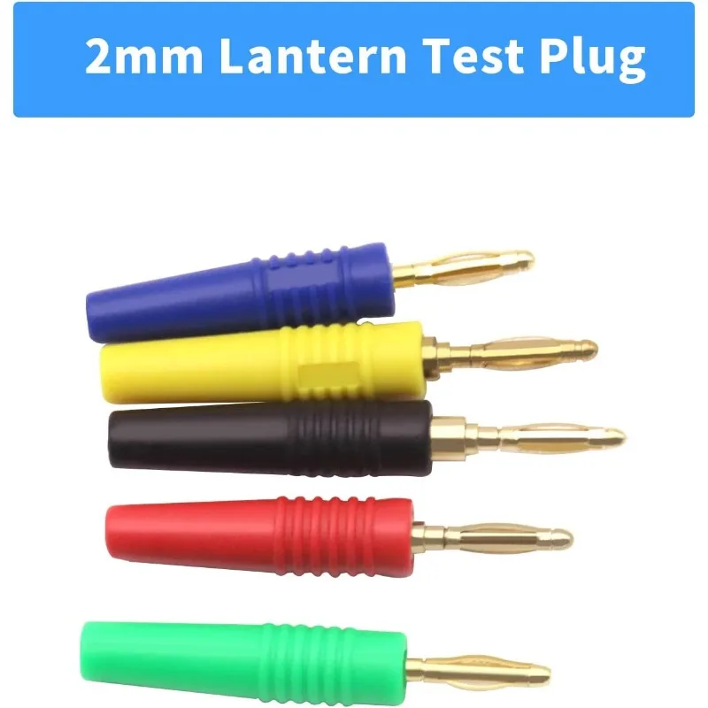 30Pcs 5-Colours 2mm Banana Plugs Banana Connector Male DIY Connectors Adapters for Multimeter Test Leads Ends Probes Adapters