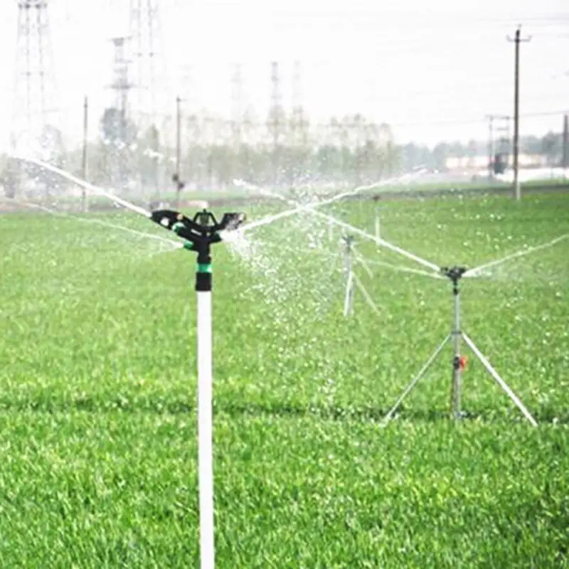 Double Nozzle Water Sprinkler 360 Degrees Automatic Rotary Nozzle for Garden Irrigation Sprinklers with Controllable Angle