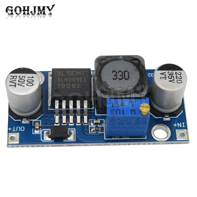 Módulo elevador XL6009, salida de módulo de potencia de DC-DC, corriente ajustable superior a LM2577 4A