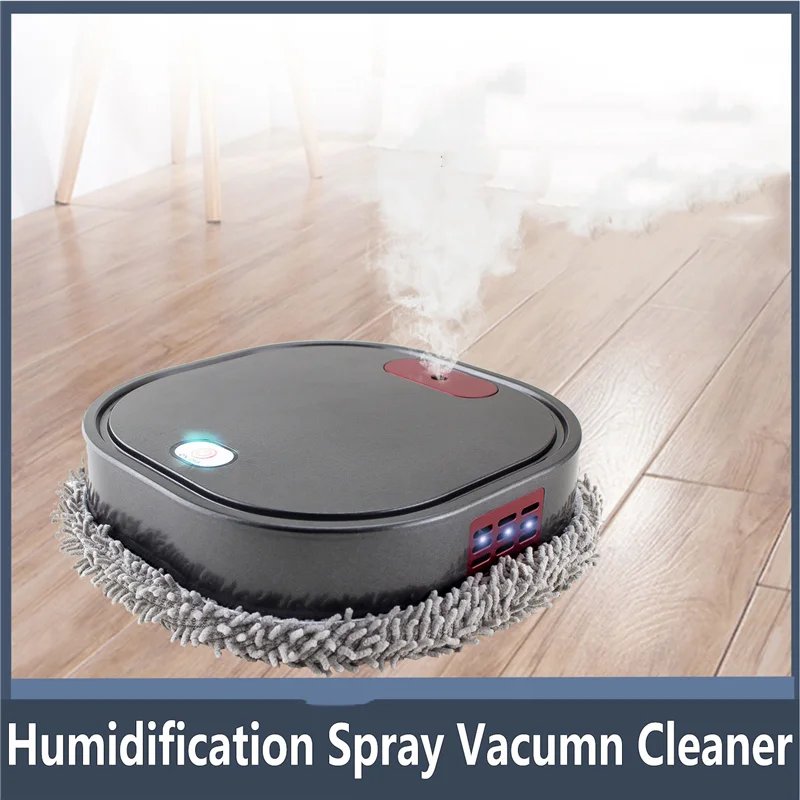 3 in 1 Vacuum Cleaner Rechargeable Mopping Robot Smart Spray Dry and Wet Sweeping Machine Home Office Lazy Cleaning Tool