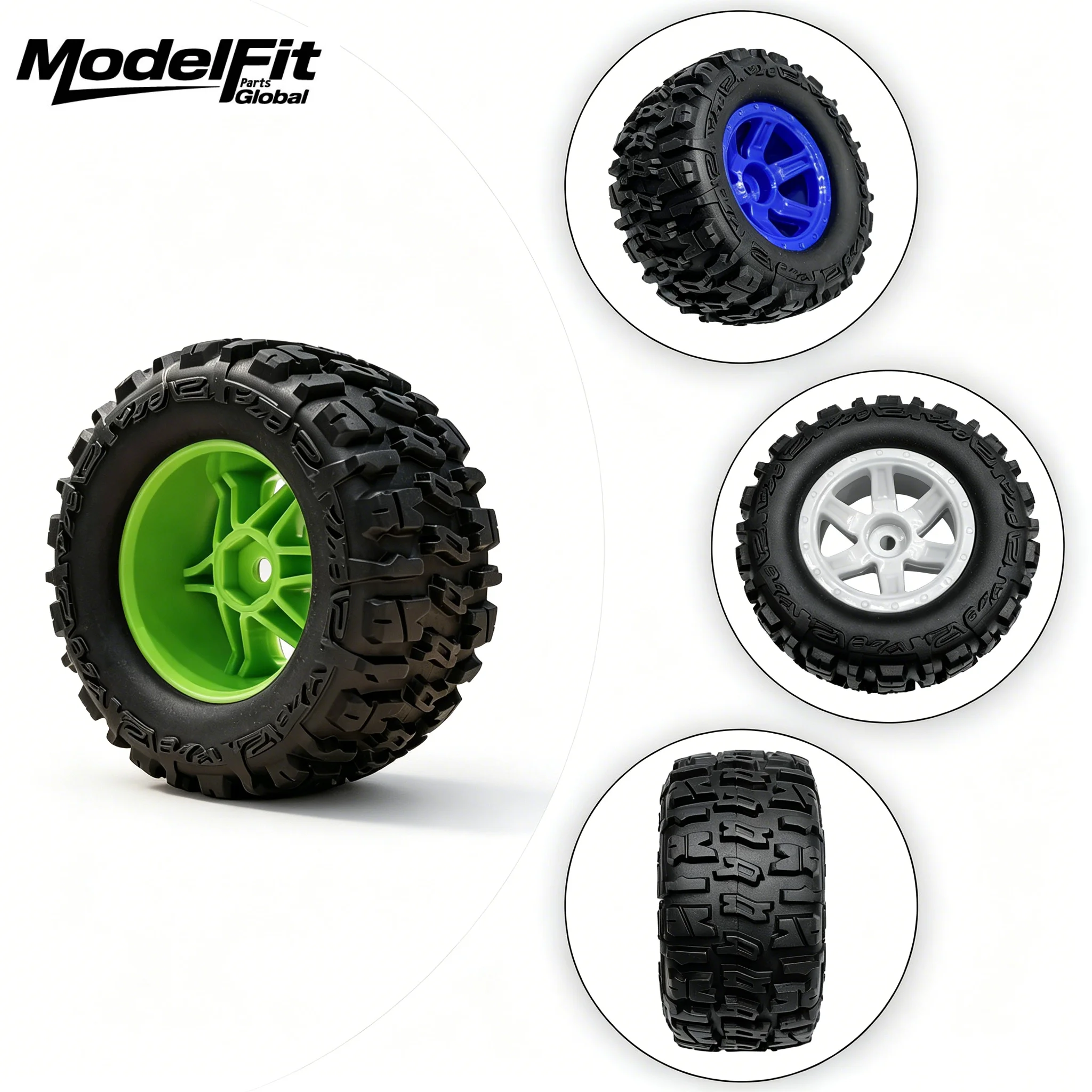 90mm RC Gummireifen 12mm Sechskantnabe RC Auto Reifen für 1/14 1/16 1/18 MJX Hyper Go Wltoys Axial SCX10 Traxxas Upgrade-Teile