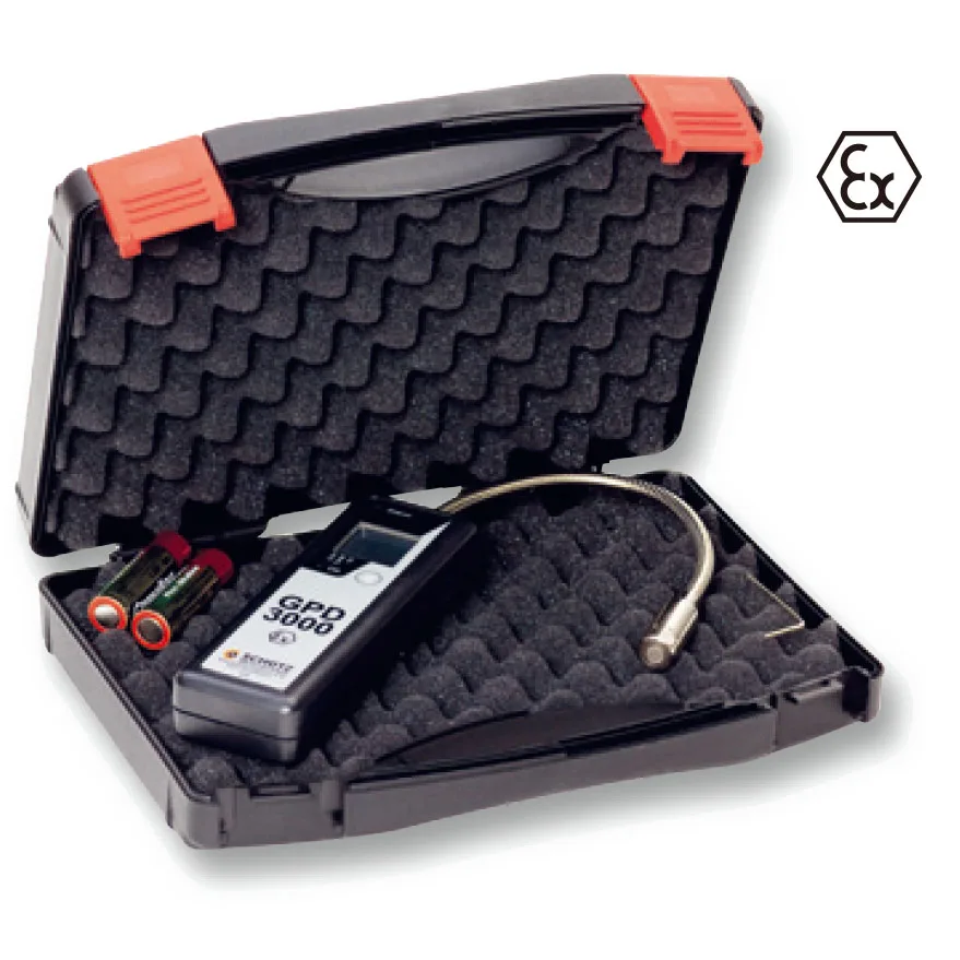 GPD300-Sniffing Display a LED Allarme acustico visibile Metano Idrogeno Propano CH4/H2/C3H8 Rilevatore di fughe multigas portatile