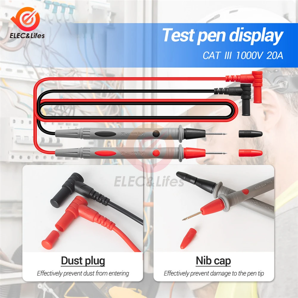 Imagem -06 - Digital Clamp Multímetro Medidor Profissional True Rms ac dc Tensão Tester Atual hz Capacitância Ohm 6000 Contagens St184