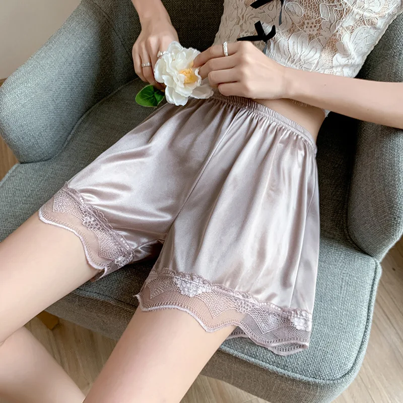 Sicherheitshosen, verhindern helle Auslaufen, Eisseide, dünne Spitze, lockere Damen-Leggings, Sicherheitsshorts, kann draußen getragen werden, Arbeits Arbeits Arbeits Arbeits Arbeitszimmer