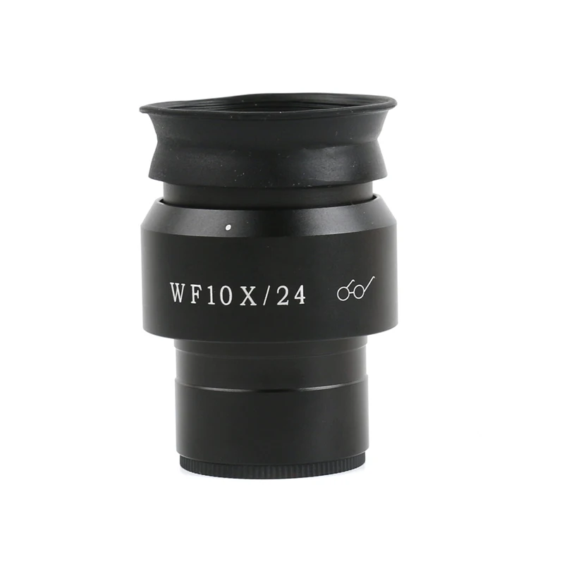 One Pair 2 Pcs WF10X/24MM Eyepiece for Stereo Microscope Adjustable Wide-angle Eyepiece 30MM Interface