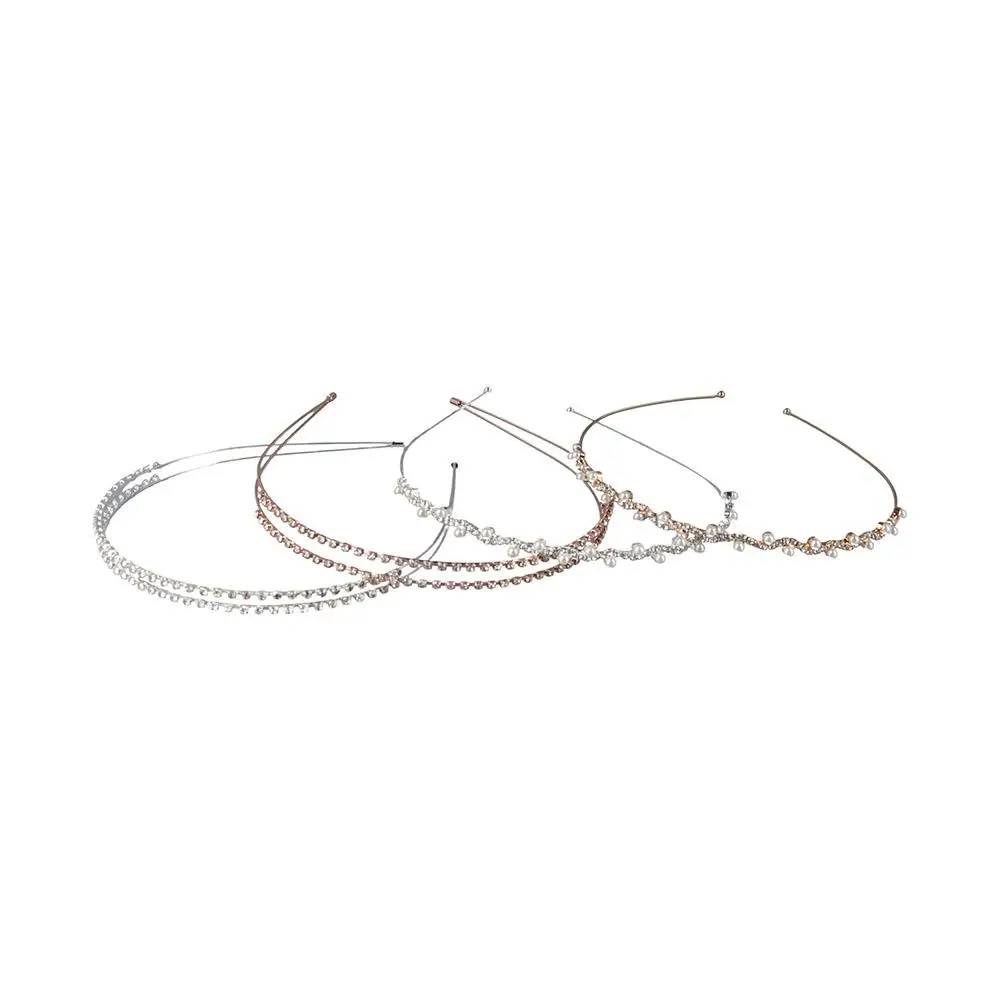 

Sweet Women imitation pearl Cross Rhinestone Crystal Hair Hoop Hair Accessories Hairband Headband