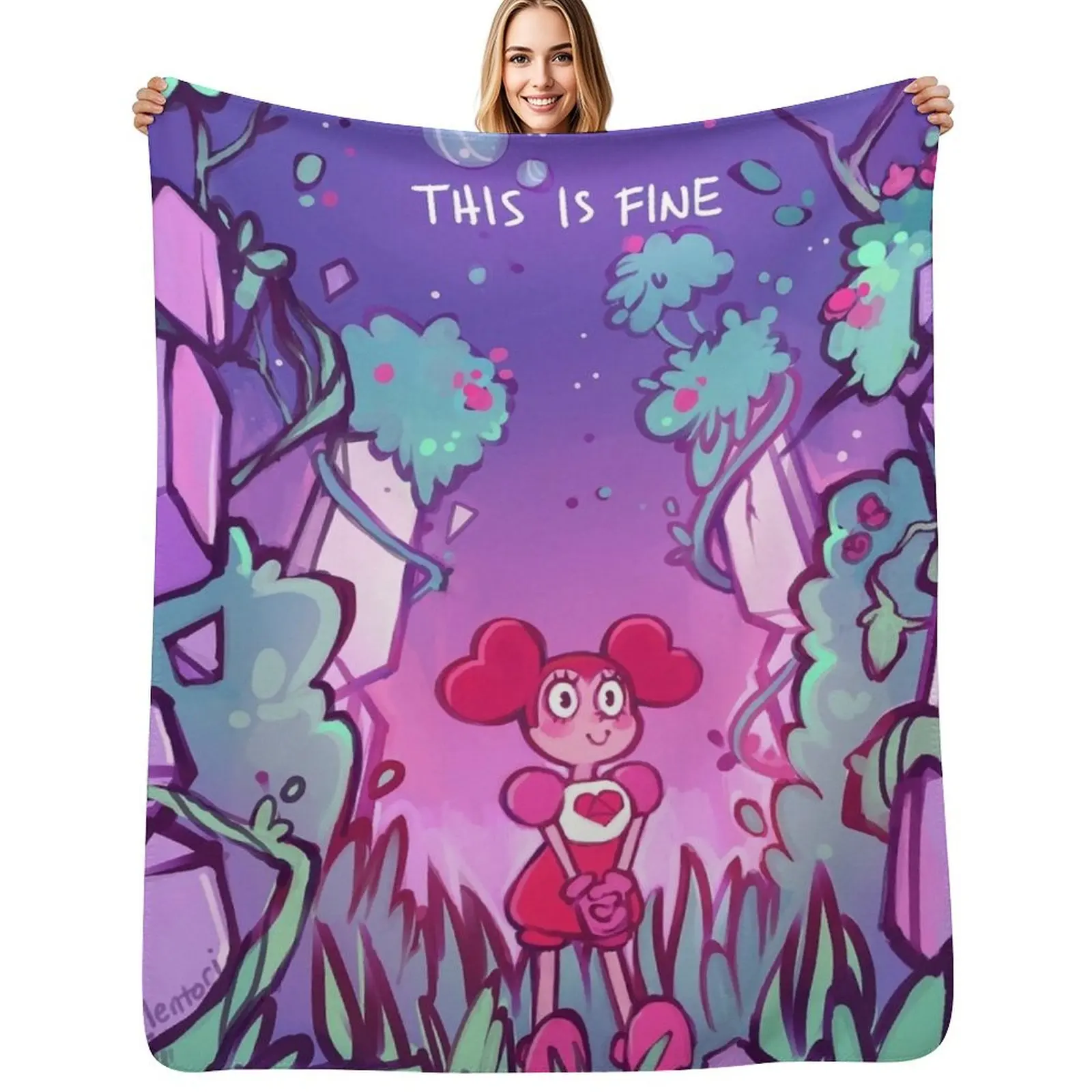 

This is Fine Throw Blanket Foldable Soft Warm Blanket for Outdoor Use