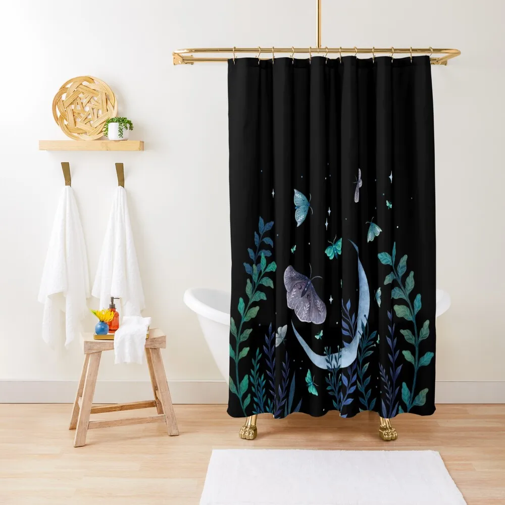 

Moth Garden Shower Curtain Waterproof Bathroom Shower Anime Bathroom Shower Set For Bathroom Curtain