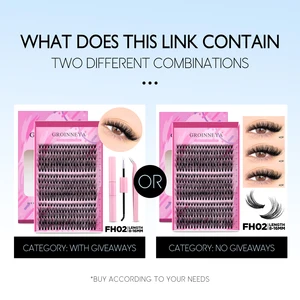 Groinneya DIY Eyelash Extension Kit Individual Eyelash Mix Eyelash Eyelashes Complete Eyelash Kit with Eyelash and Home Seal 10 Main Set Sales - №5