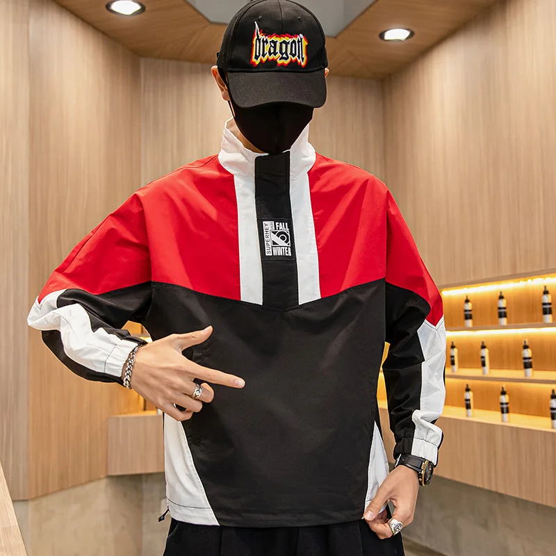 

Men Spring Safari Style Fashion Jackets Nice Mens Hip Hop Hooded Jacket Coat Male Oversize Korean Streetwear Tops Men Outerwear