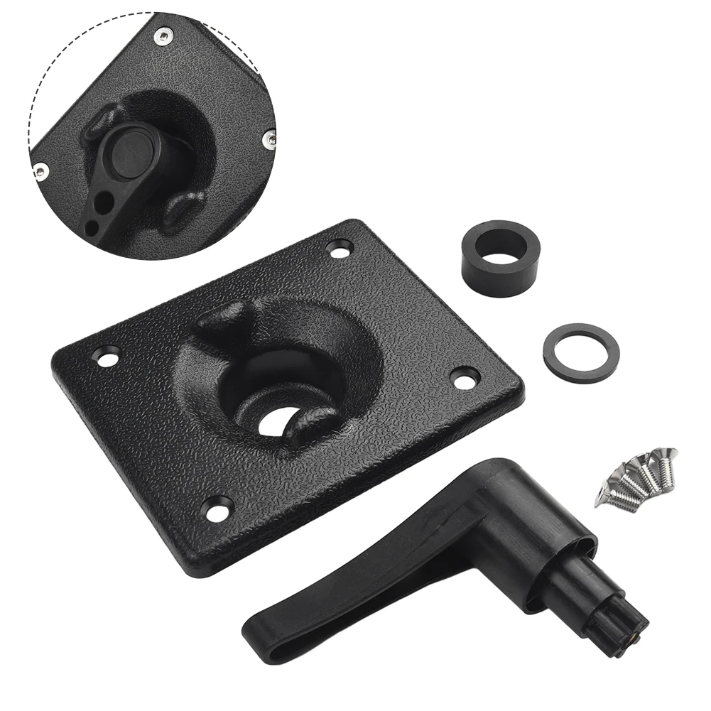 Experience Smooth Navigation with This Kayak Canoe Rudder Control Parts Kit with Comfortable Handle and Stable Square Base