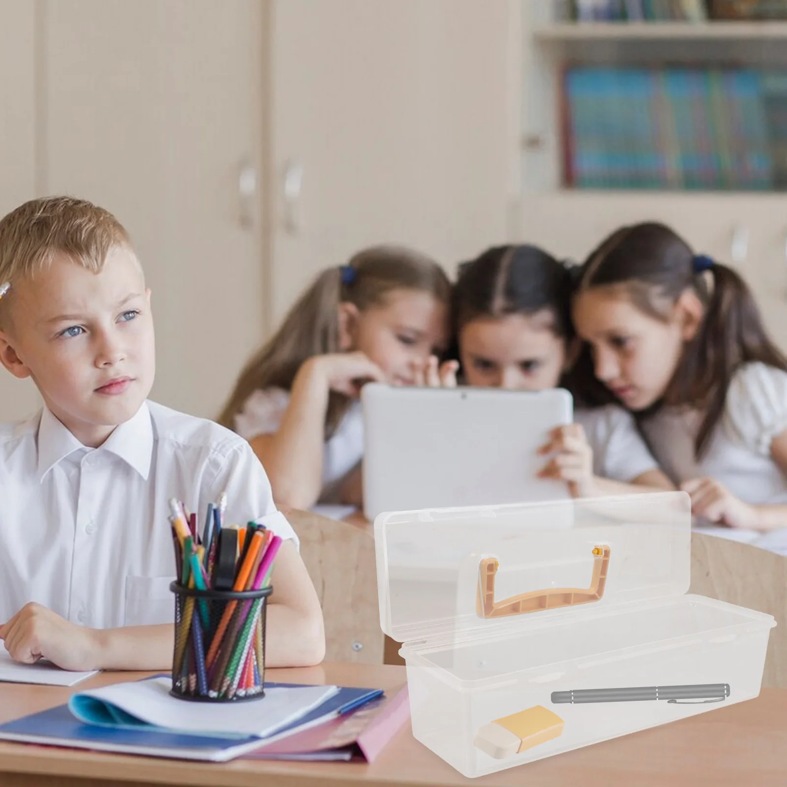 

Portable Storage Box Craft Small Container Sewing Boxes Plastic Containers Student