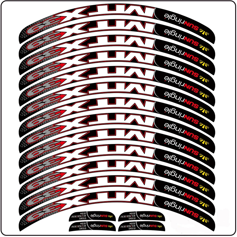 MTX33/39 Bicycle Rim Sticker Road Bicycle Wheel stickers MTB Bike Decorative Decals 26 27.5 29 700C Generic Cycing Accessories