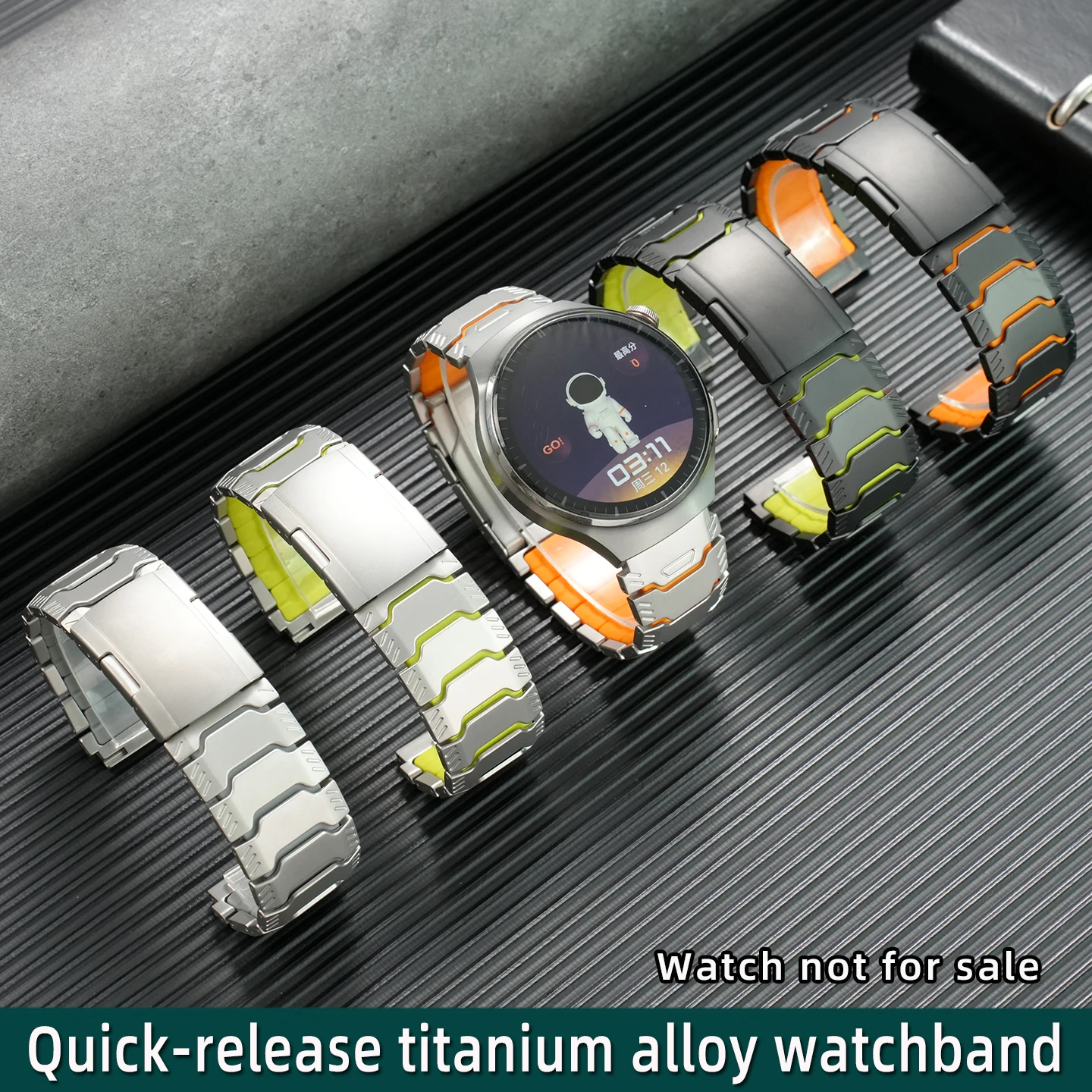 

Titanium alloy watchband for men, quick-release universal bracelet, titanium watch accessory 22mm