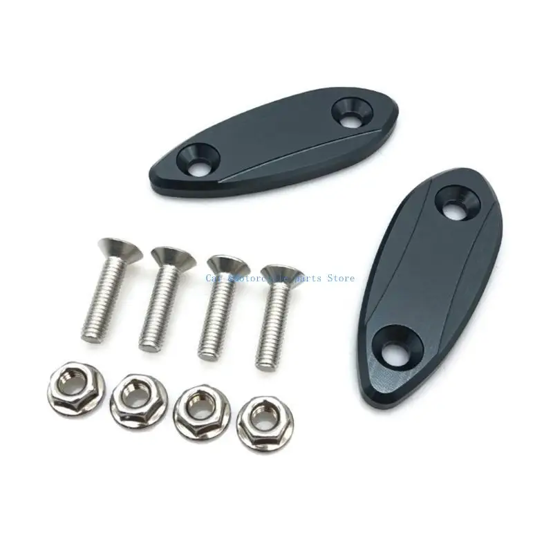 

Y9UC Rearview Mirrors Hole Cover For ZX25R ZX6R Motorbike Miror Base Plate Block Off