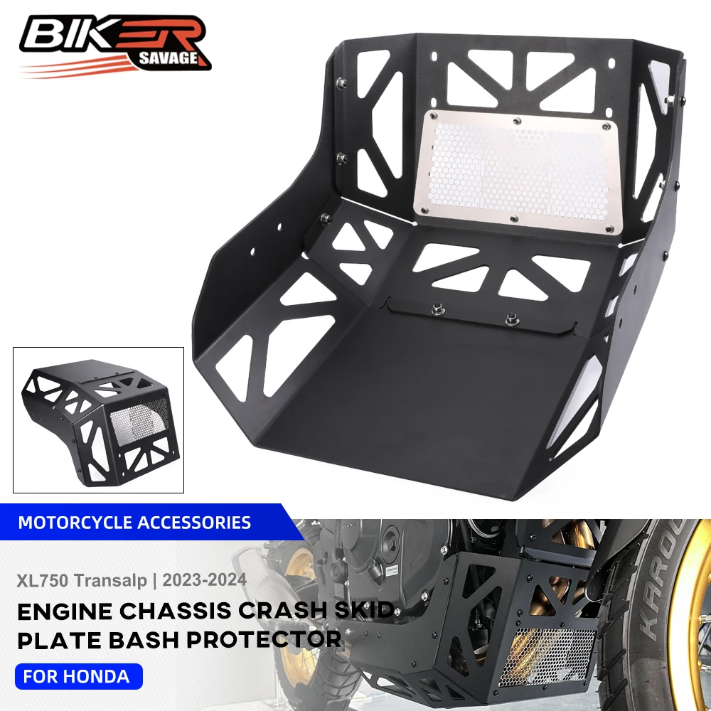 2024 Engine Skid Plate Chassis Cover For Honda XL750 Transalp 750 2023 Bash Belly Pan Crash Protection Engine Bash Protector