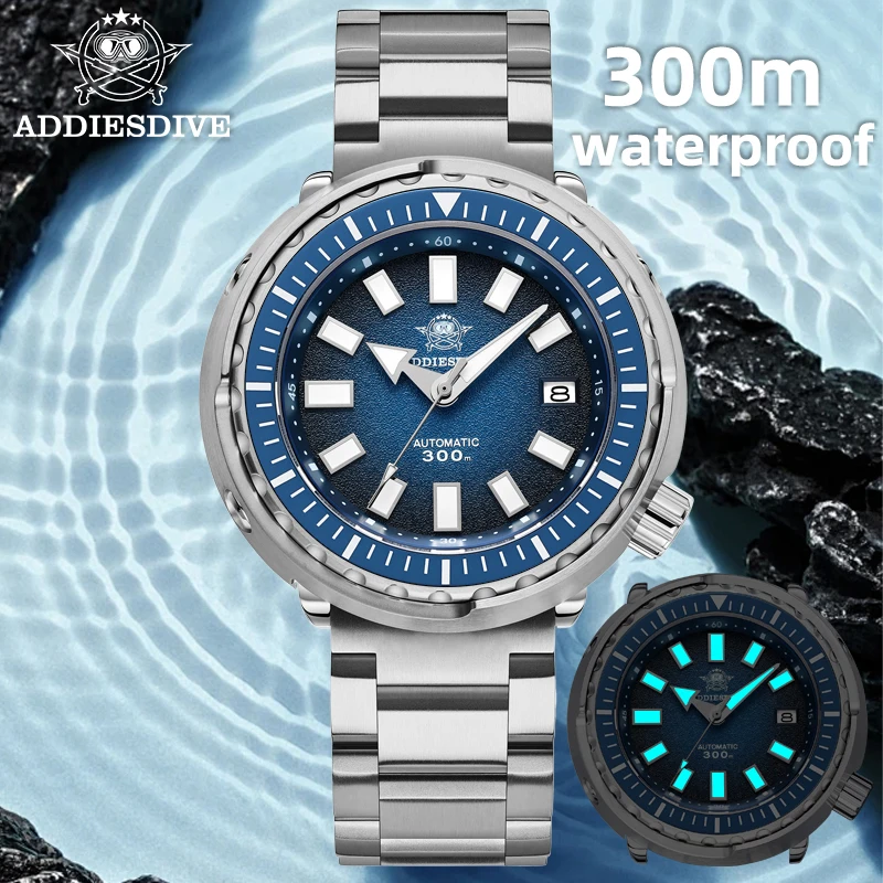 

ADDIESDIVE Men's Watch 300m Waterproof NH35 Automatic Mechanical Sapphire Top Brand Watch Leisure Watch AD2090