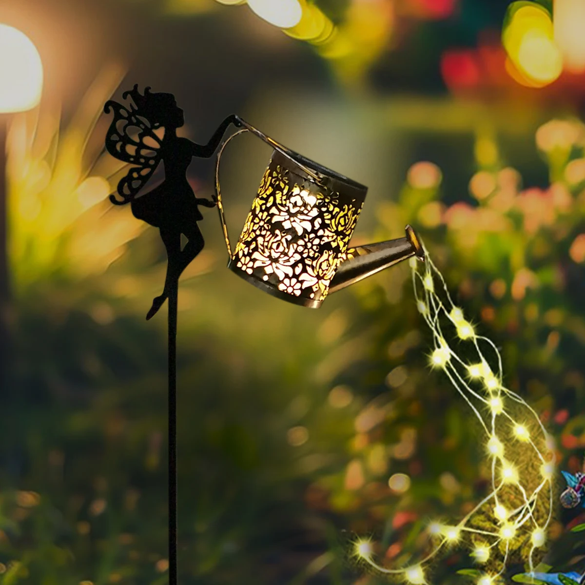 Solar Watering Can Light With - огляд і ціна Solar Fairy String