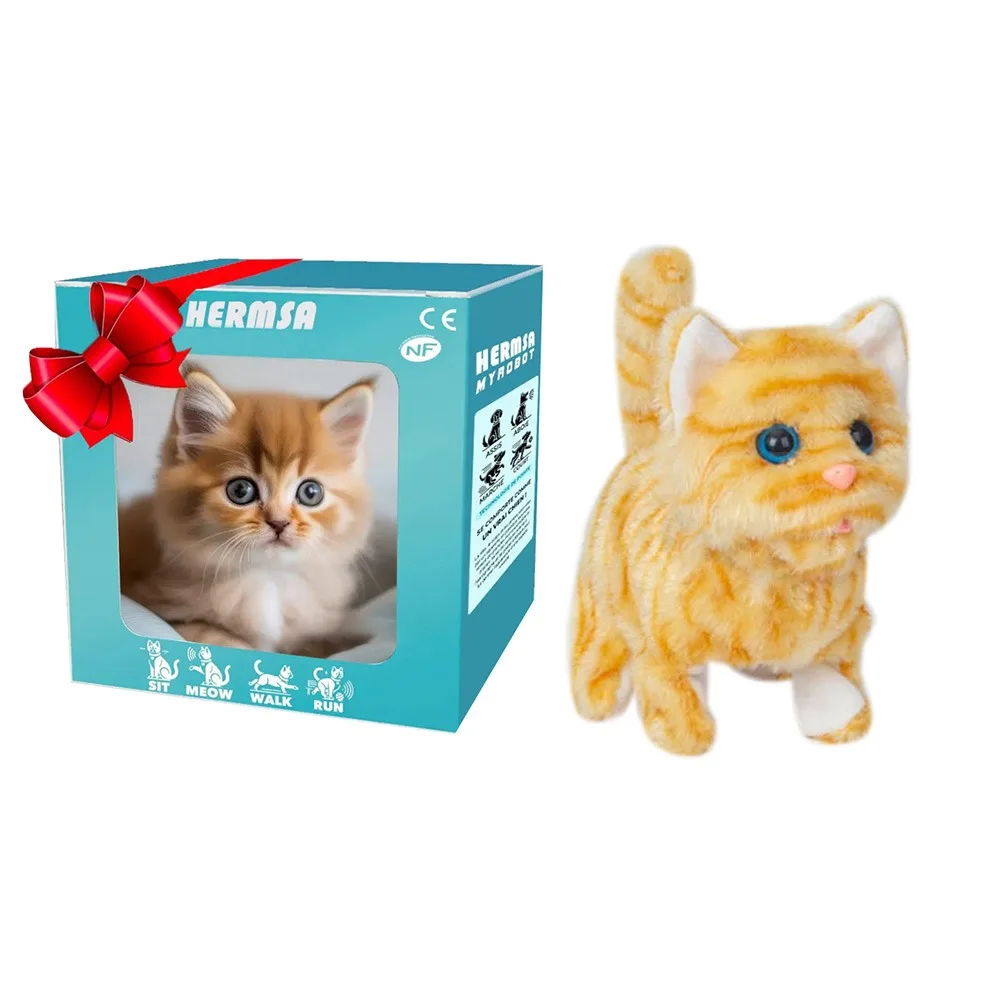 

New Plush Robot Puppy Interactive Barking Simulated Puppy Walking Tail Wagging Educational Gift Chilren