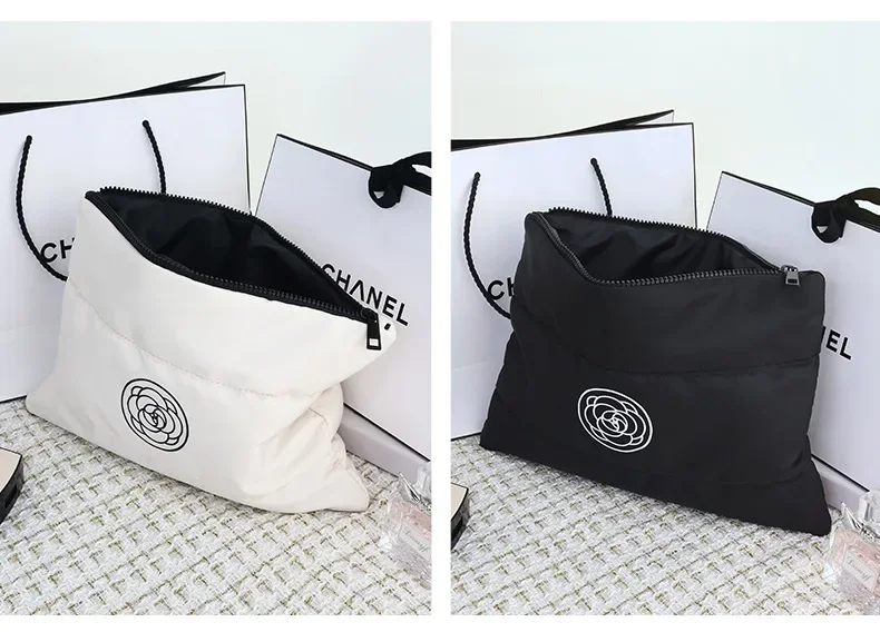 Frauen Baumwolle Gefüllt Kulturbeutel Make-Up Tasche Mode Große Kapazität Make-Up Organizer Tragbare Kosmetische Lagerung Taschen Reise Kulturbeutel – Detail 12