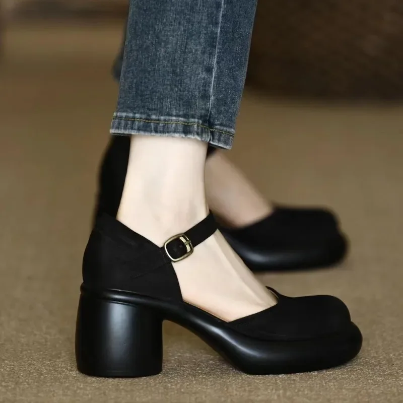 Fashion White Platform Pumps for Women Super High Heels Buckle Strap Mary Jane Shoes Woman Goth Thick Heeled Party Shoes Ladies