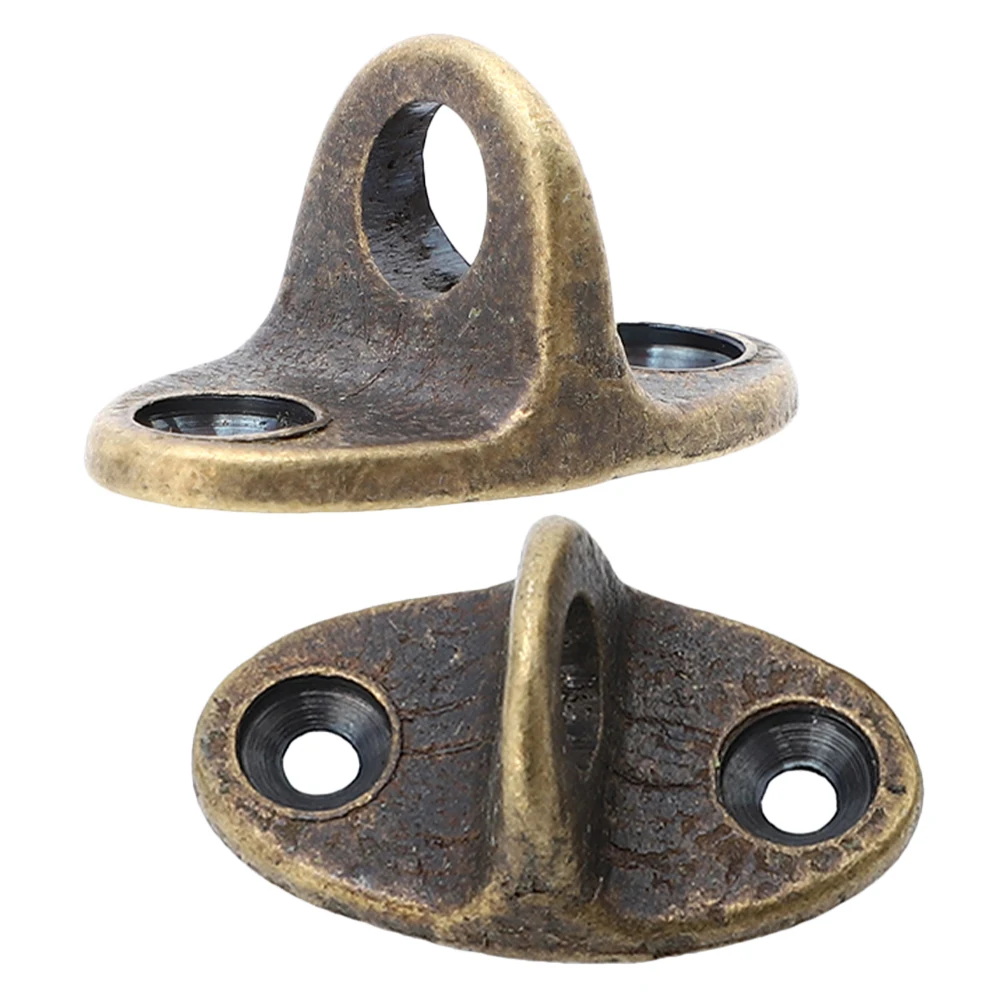

2 Pcs Holder Window Accessories Home Pole Support Hooks Vintage Brass Door Window Hook Base Hook Base Hardware