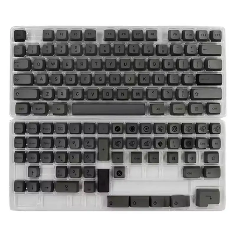R53C 133Key Gray Mist XDA Profile Keycap PBT Dye Sublimation Keycap for Switches