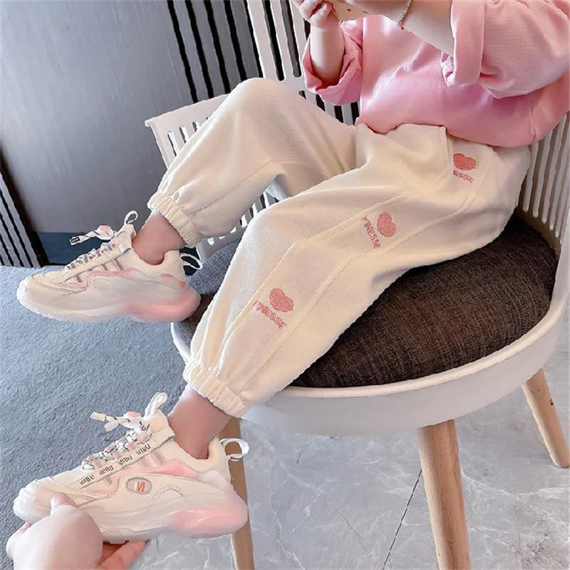 2023 Winter Girls Warm Pants Kids Clothes For Girls Pants Fashion Children Clothing 2-8 Years Autumn Baby Kids Plush Trousers