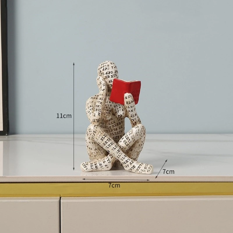 Captivating Resin Sculpture Portraying a Literary Woman