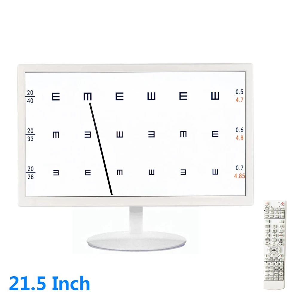 

CL-21 Optotype White Vision Chart Panel LED Screen Visual Acuity Testing Chart 21.5 Inch Eye LCD Wall Mount Tester Monitor