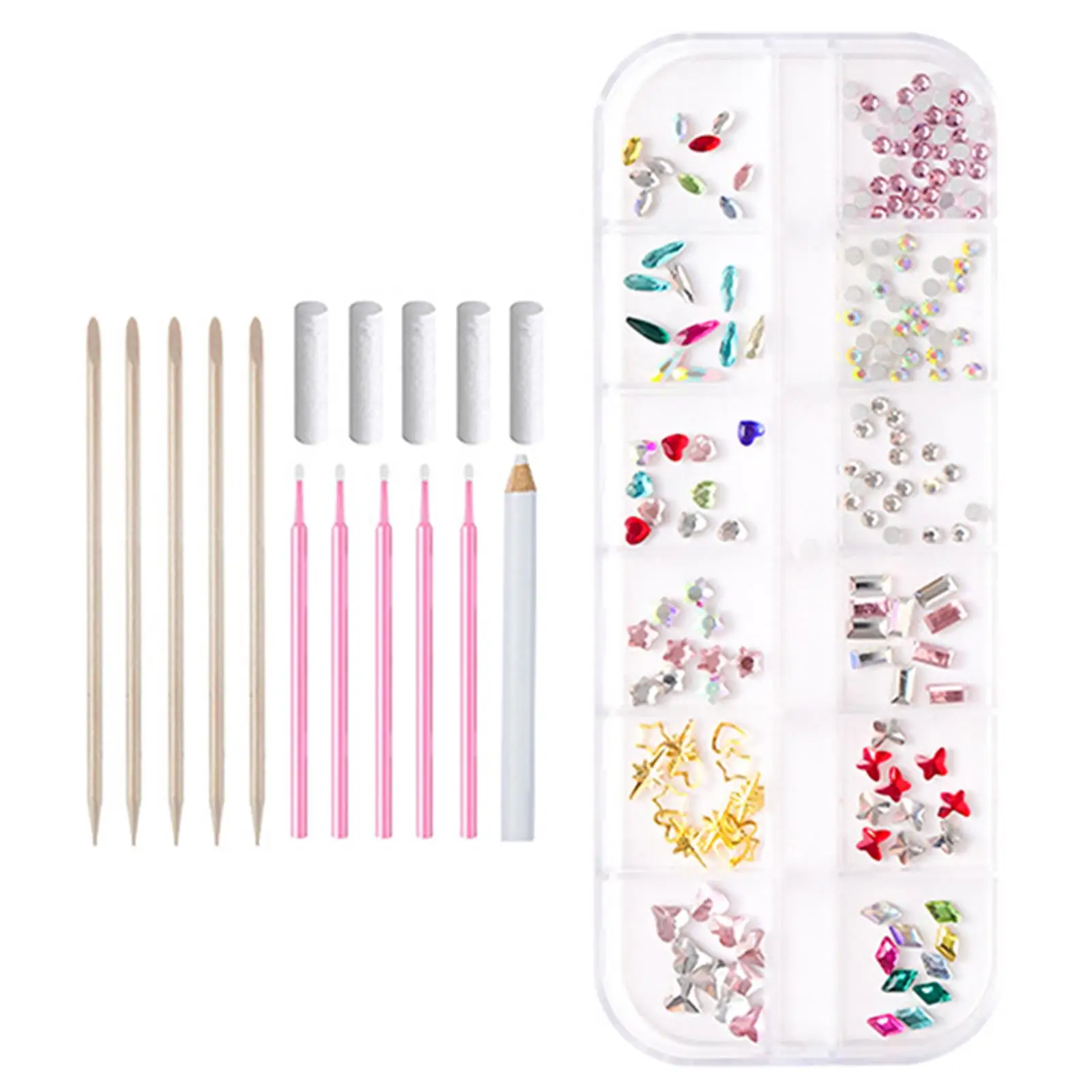 Multi Shape Tooth Gems Kit Reflective Teeth Jewelry DIY Accessories Decorative Dental Ornaments for Daily Smile Enhancements