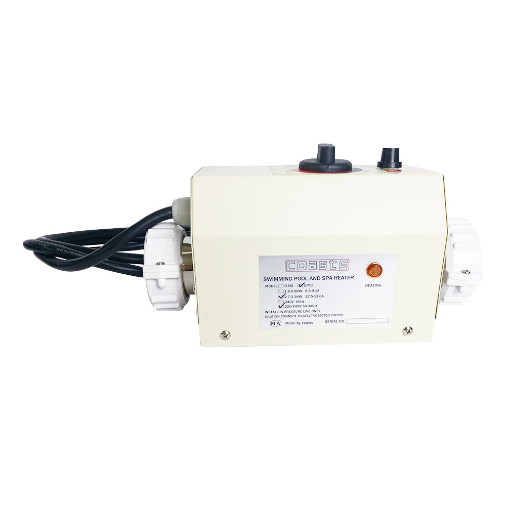 3KW 220V  Heater SPA Electric Water Heater Pump Bathtub Pool Hot Tub Equipment Water Heater Thermostat