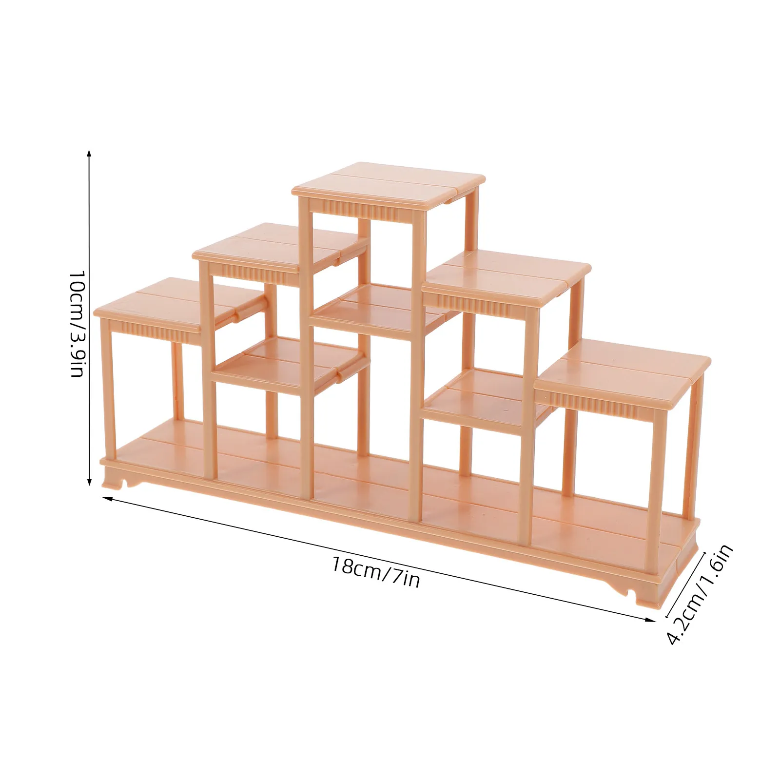 Versatile Plastic Mini Dollhouse Bookshelf Shelf for Kids Playtime Realistic Design Fine Craftsmanship Tiny House Furniture