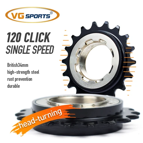 Imagen 1 del producto Rueda libre de bicicleta de marcha única VG SPORTS, Compatible con piezas de repuesto de buje libre roscado de 1/2 ''x 1/8'', 1 ud.